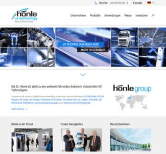 Dr. Hönle neue Website