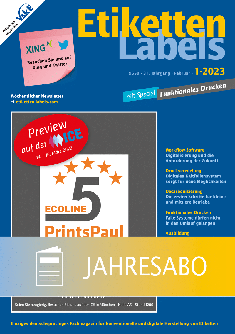 Produkt: Etiketten-Labels Jahresabonnement Print