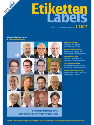 Titelseite Etiketten Labels Ausgabe 1/2017