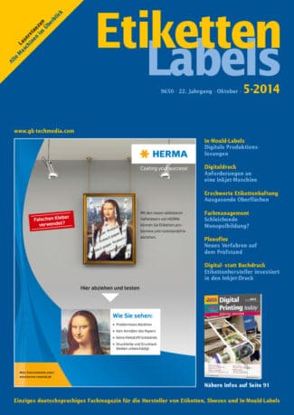 Titelseite Etiketten Labels Ausgabe 5/2014