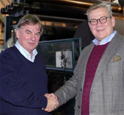 V.l.: Zanders-Managing Director Terje Haglund und Head of Management Andreas Willeke