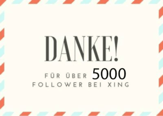 Logo Danke 5000 Follower Xing