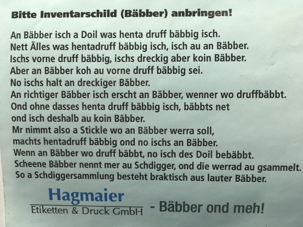 Etiketten Bäbber