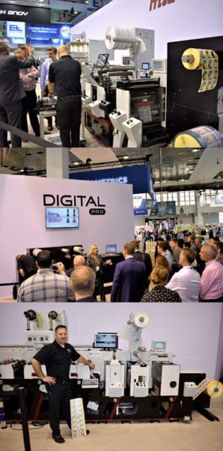 Mark Andy präsentierte in Brüssel unter anderem die Digital Series HD (oben), die Digital Pro 3 (mitte) und die Evolution Series (unten)