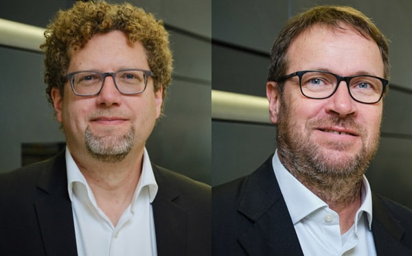 Dr. Robert Sänger (l.), Geschäftsführer für Entwicklung und Holger Kühn, Geschäftsführer Vertrieb der IST Metz GmbH