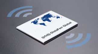 Das ((rfid))-DistaFerr Global Label mit Dualband-Antenne ermöglicht die Auslesung in den Frequenzbändern ETSI und FCC gleichermaßen und ist damit weltweit einsetzbar