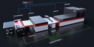 Modular und vollautomatisch – die neue Thermoflexx-Catena+ Flexoplatten-Verarbeitungsanlage der Flint Group (Quelle: Flint Group)