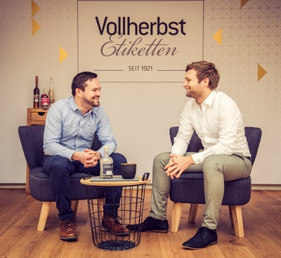 Stefan (l.) und Matthias Vollherbst, Geschäftsführer der VollherbstDruck GmbH, Endingen (Quelle: VollherbstDruck)