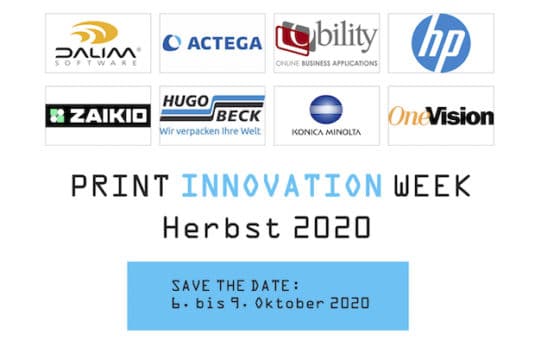 Diese Firmen haben bereits Ihre Teilnahme bei der PRINT INNOVATION WEEK fest zugesagt. Das Informationsspektrum reicht von Workflowthemen über den Druck bis zur Weiterverarbeitung.