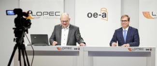 Falk Senger, Geschäftsführer Messe München und Wolfgang Mildner, General Chair der Lopec, ziehen eine sehr positive Bilanz nach der dreitägigen Online-Veranstaltung der Lopec (Quelle: Lopec)