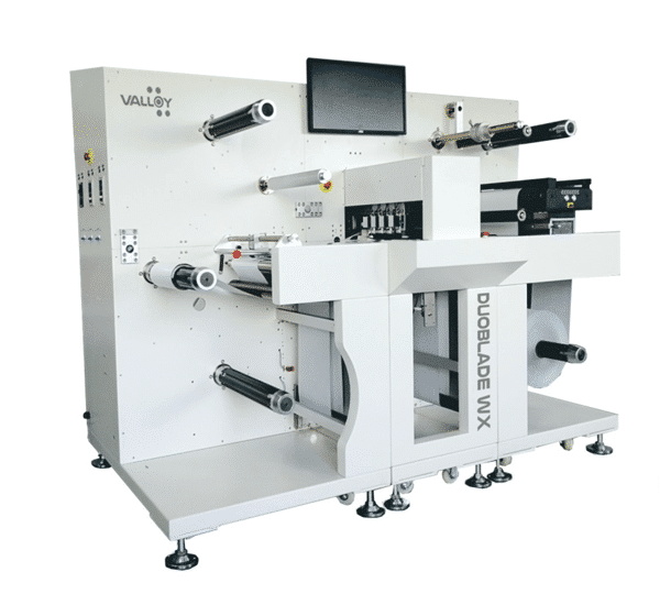 Der Duoblade WX von Valloy soll die digitale Konfektion von gedruckten Rollenetiketten im kleinen und mittleren Auflagenbereich schneller und einfacher machen (Quelle: Valloy)