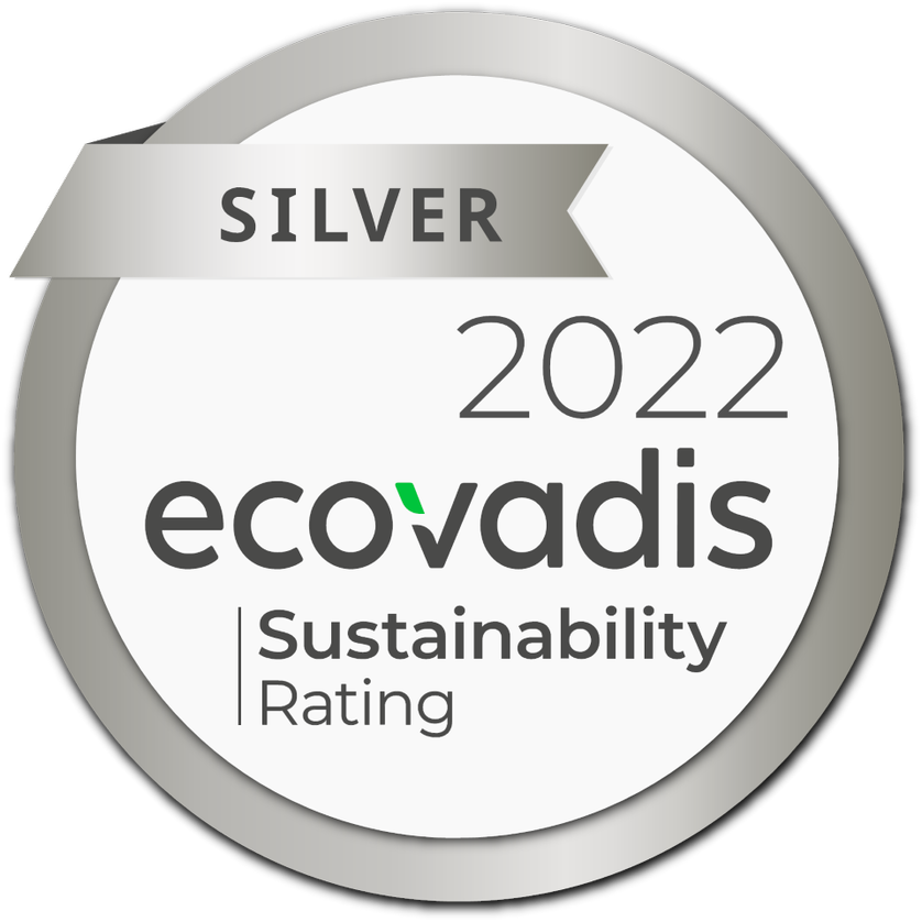 Siegwerk erhiellt die Silbermedaille von EcoVadis als Nachweis der Nachhaltigkeitsaktivitäten des Unternehmens