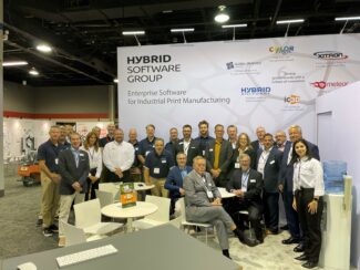 Das Team von Hybrid Software auf der Labelexpo Americas 2022 (Quelle: Hybrid Software)