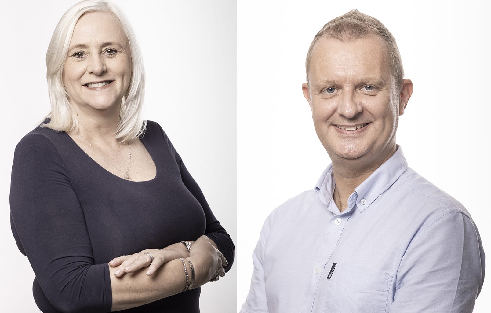 Sue LaVerne,  Chief People Officer bei Xaar und Karl Forbes, Group R&D Director bei Xaar (Quelle: Xaar]