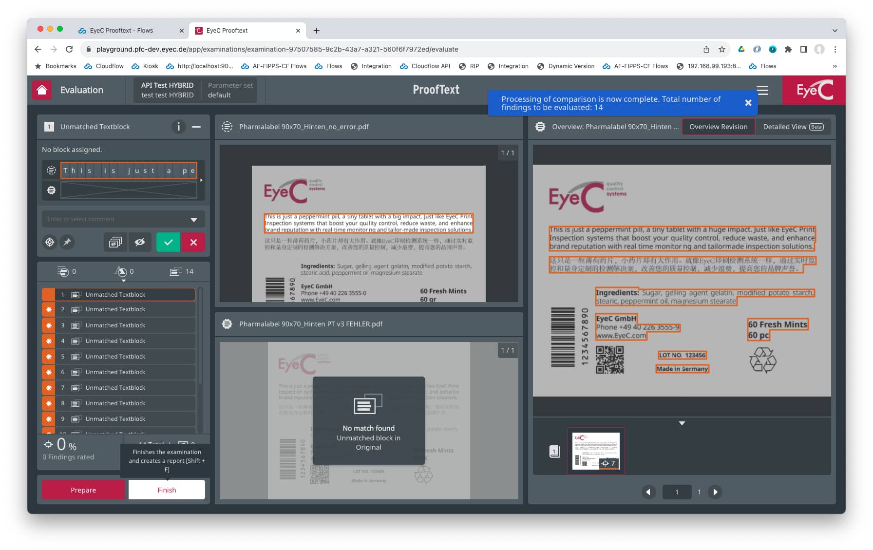 Die direkte Integration von EyeC ProofText in Cloudflow von Hybrid Software eröffnet neue Möglichkeiten für die Anwender (Quelle EyeC)