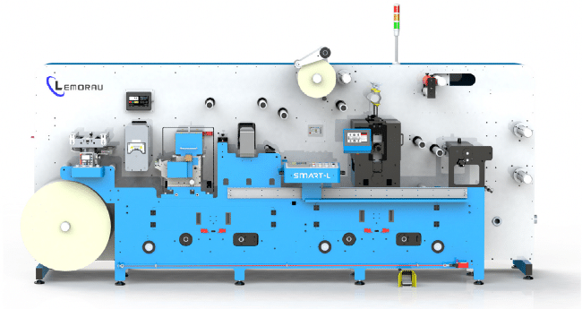 Beispiel für eine der zahlreichen Maschinen auf der Labelexpo: Lemorau Smart-L Premium, eine kompakte digitale Finishing-Maschine (Quelle: Lemorau)