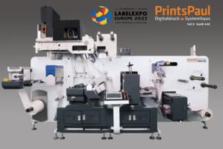 Mit dem 5-Star zeigt PrintsPaul zur Labelexpo sein neues Digitaldrucksystem mit Finishing in zwei Versionen (Quelle: Labelexpo)