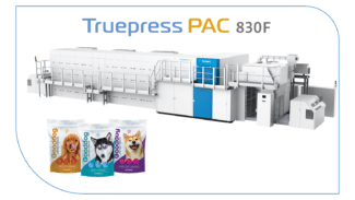 Mit der Truepress Pac 830 F erfüllt Screen die Nachfrage zu leistungsfähigen Digitaldruck-Maschinen für die Produktion flexibler Verpackungen (Quelle: Screen)