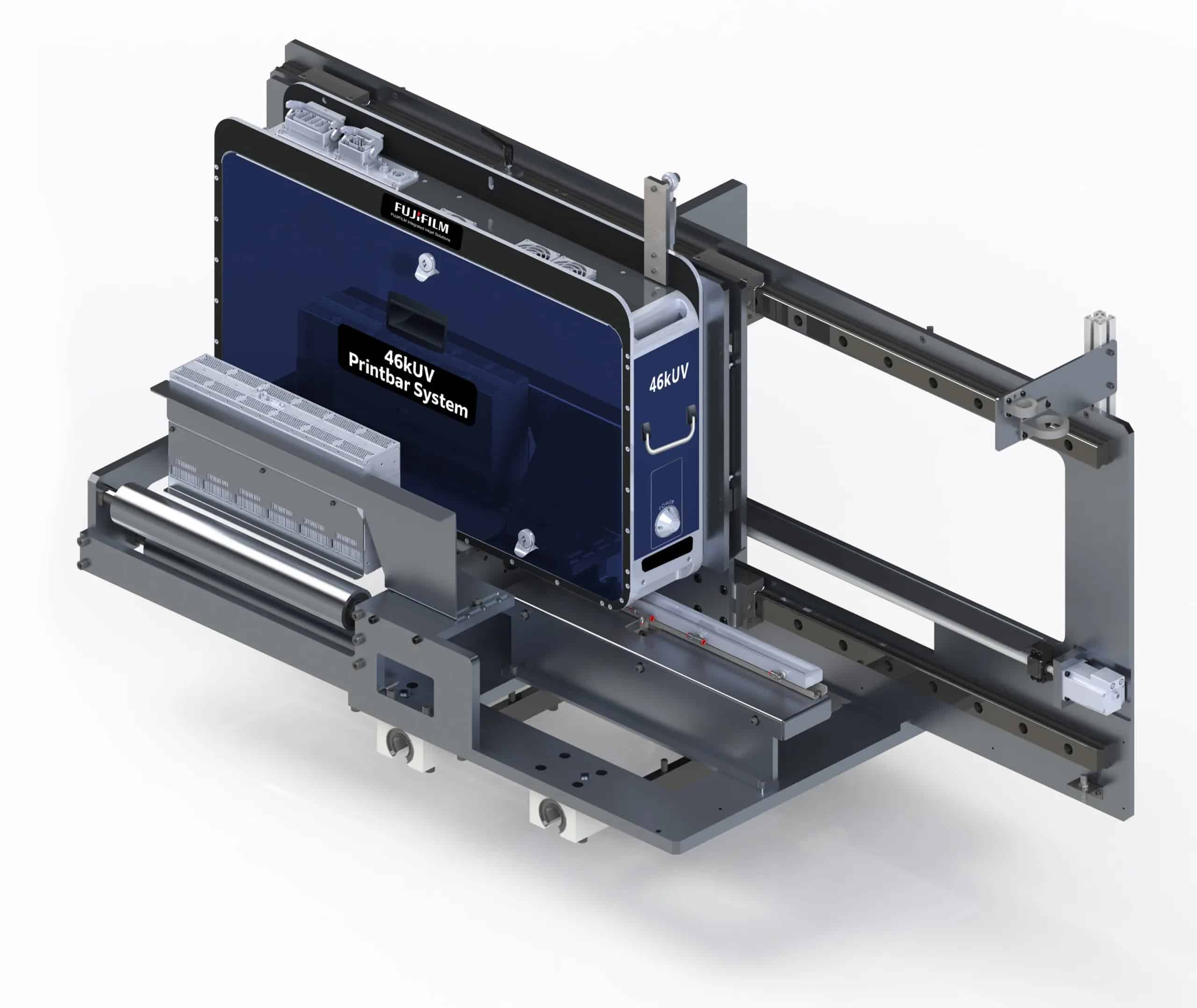 Das Fujifilm 46kUV Inkjet Printbar System, mit dem sich Druckgeschwindigkeiten bis zu 150 m/min. realisieren lassen sollen, ist ab sofort weltweit erhältlich (Quelle: Fujifilm)