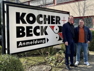 V.l.: Nicolas Kirste, Kocher+Beck und Jan Bijl, Parts4Graphic (Quelle: Kocher+Beck)