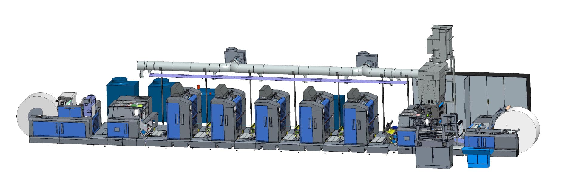 Blick auf die Rotatek Universal 520, die zur drupa als Universal 850 mit 850 mm Breite präsentiert wird (Quelle: Rotatek)