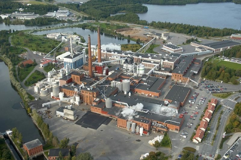 Blick auf das Produktionsgelände von UPM in Tervasaari (Quelle: UPM)