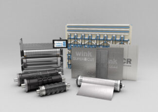 Auf der Labelexpo wird es SuperCut Stanzbleche, SmartGap Touch Gegendruckzylinder und PinTec Stanzzylinder von Wink zu sehen geben (Quelle: Wink)