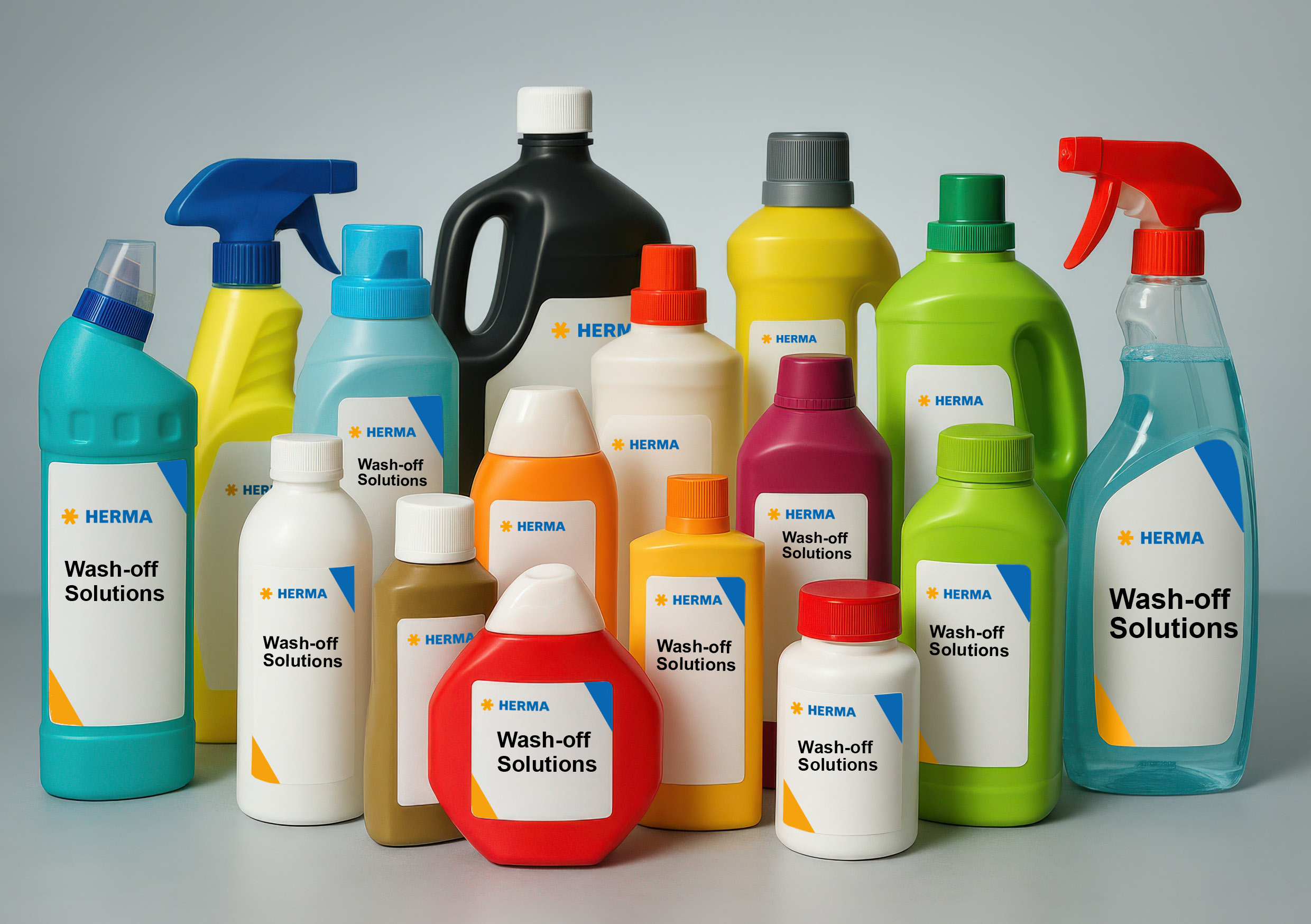 Was für PET schon länger selbstverständlich ist, geht auch für Behälter aus HDPE: Herma liefert drei zertifizierte Wash-off-Etikettenhaftmaterialien