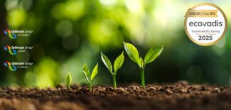 Die Unternehmen HT Labelprint, Optikett und SC Etiketten der Optimum Group zählen mit drei EcoVadis-Goldauszeichnungen zu den besten fünf Prozent (Quelle: EcoVadis)