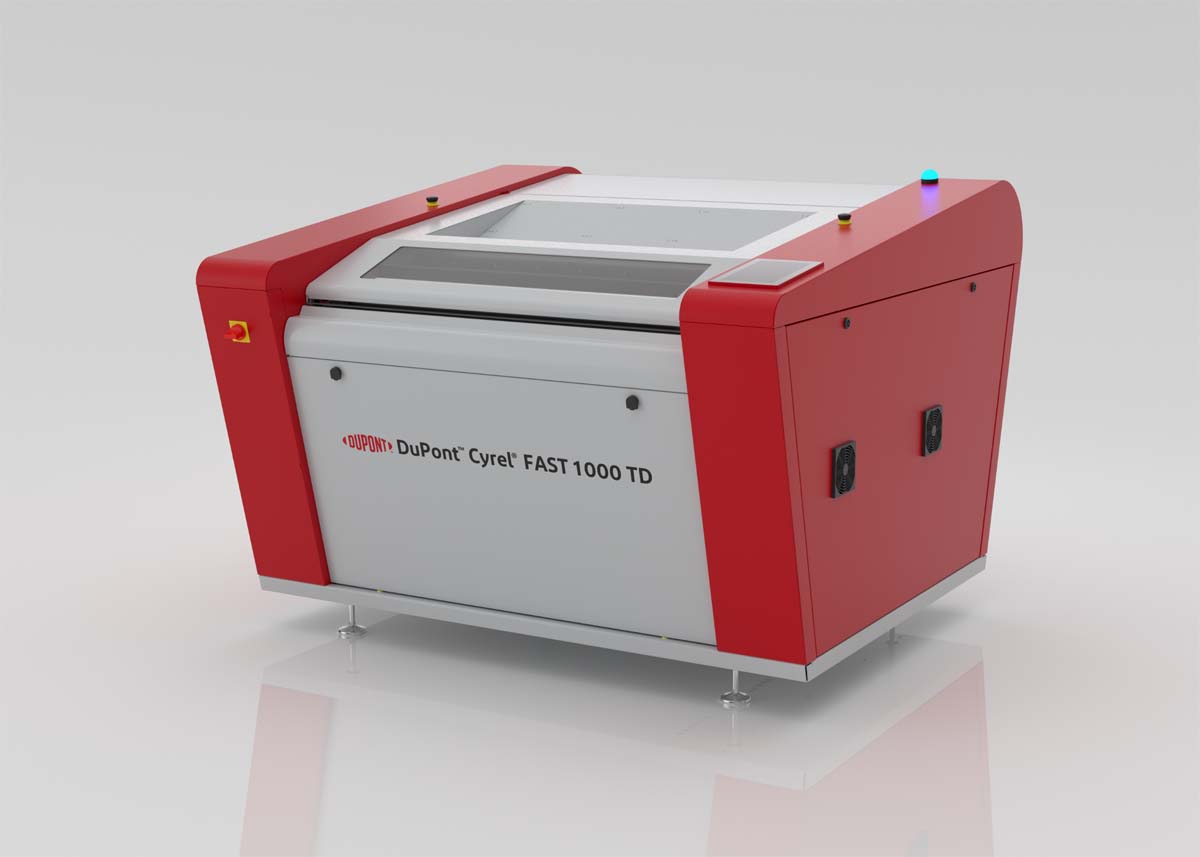 Das Cyrel® Fast 1000 TD-System verarbeitet Flexodruckplatten thermisch und lösungsmittelfrei für nachhaltigere Druckvorstufe (Quelle: DuPont Cyrel Flexographic Solutions)