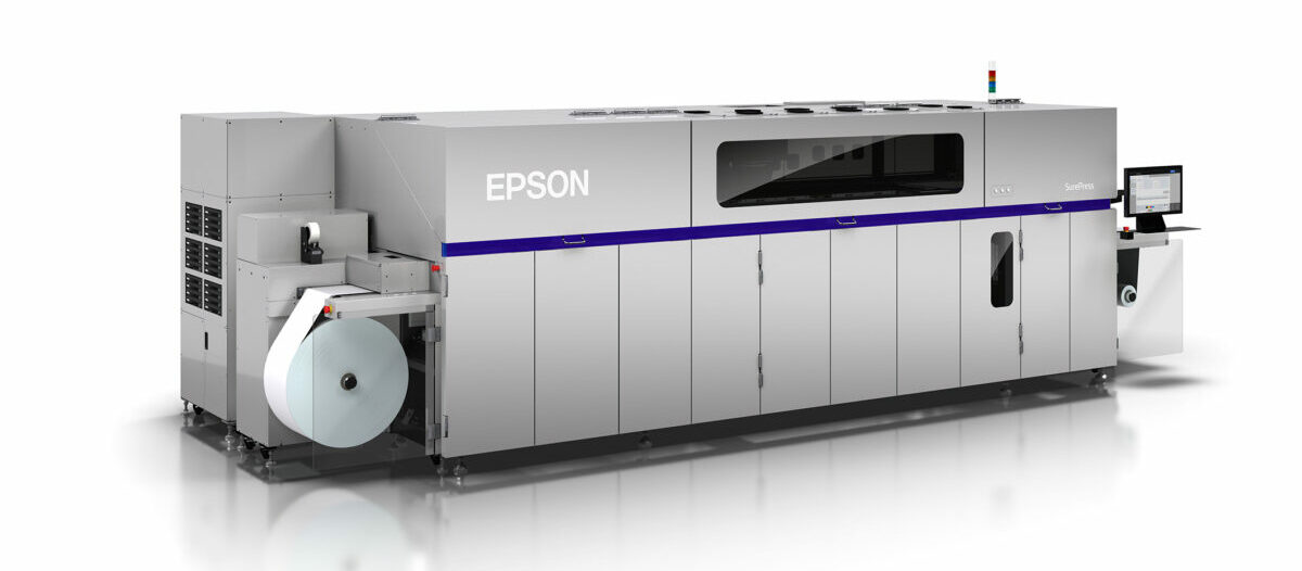 Epson zeigt auf der Labelexpo 2025 seine neuesten Lösungen für Druckdienstleister der Etiketten- und Verpackungsbranche - unter anderem die neue SurePress L-5034 (Quelle: Epson)