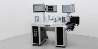 Rosas Maschinenbau zeigt den Leopard 300: ein Tischaufwickler mit optischer Inspektion, RFID-Codierung und integrierter Druckstation (Quelle: Rosas Maschinenbau)