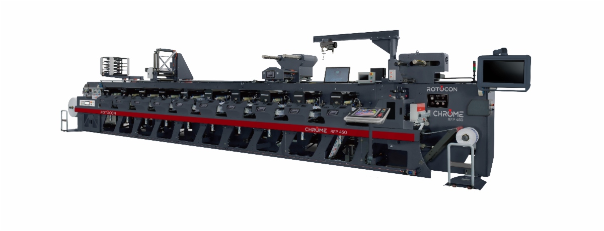 Die Flexodruckmaschine Chrome 450 wird am Stand von Rotocon im Mittelpunkt stehen (Quelle: Rotocon)