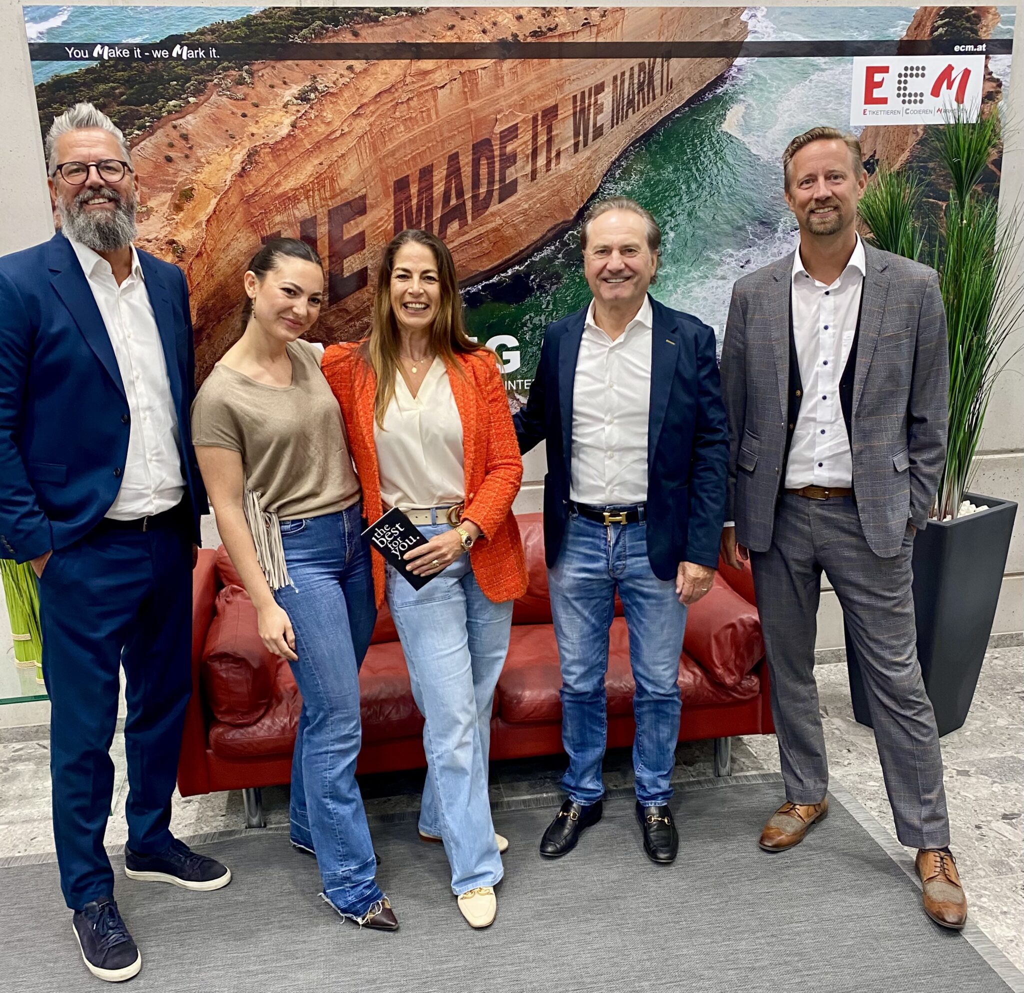 Rattpack hat sich an der ECM-Group beteiligt (von links): Stephan Ratt, Ina Trunkenpolz, Birgit Trunkenpolz, Hubert Trunkenpolz und Matthias Ratt (Quelle: Rattpack)