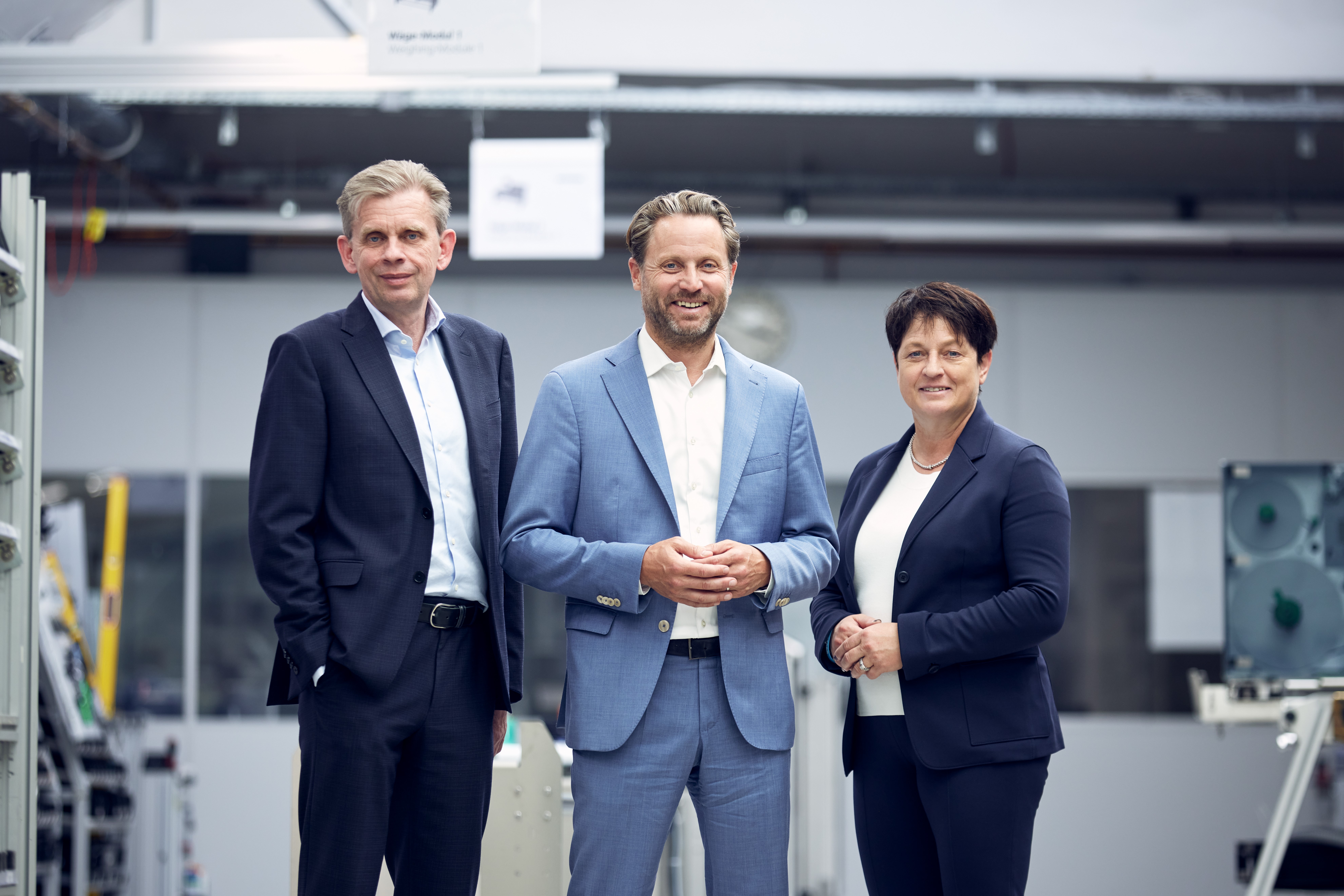 V.l.n.r.: Peter Riedel (COO), Andreas W. Kraut (CEO & Gesellschafter), Angela Kraut (CFO & Gesellschafterin) – Quelle: Bizerba