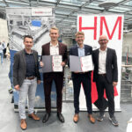 Simon Ketterer, Leiter Personalberatung und -betreuung, Manuel Ebmeyer, Fabian Noss, Thomas Peter, Gesamtproduktionsleiter bei Koehler Paper Kehl (Quelle: Koehler-Gruppe)