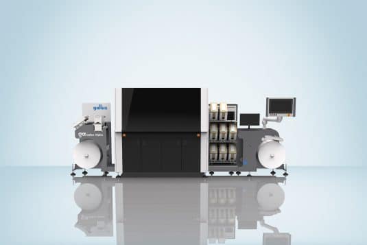 Die Gallus Alpha adressiert Verarbeiter, die einen Einstieg in den Digitaldruck suchen oder kleinere Losgrößen flexibel produzieren möchten (Quelle: Heidelberg/Gallus) 
