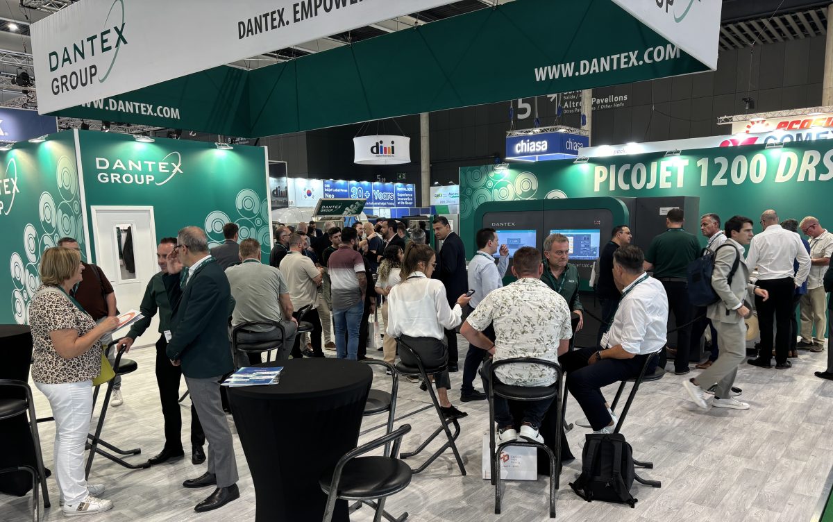 Der Dantex-Stand auf der Labelexpo Europe 2025 (Quelle: Marblespr)