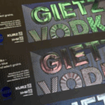 Das vollständig geprägte Vodka-Etikett von Gietz ist in Kooperation mit Kurz, H+M und Averey Dennison auf der Rofo 450 Eco entstanden (Quelle: Gietz)