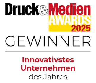 Mail Druck + Medien wurde vom Druck&Medien Award 2025 als innovativstes Unternehmen des Jahres ausgezeichnet (Quelle: Mail Druck + Medien)