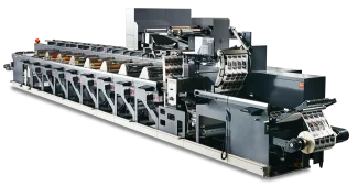 Die Nilpeter FA-Line 22" umfasst 22 Zoll Bahnbreite, neun Farbwerke, automatische Ab- und Aufwickler von ABG sowie verschiedene Veredelungsoptionen (Quelle: NextGen Label Group)