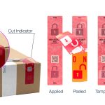 Beim Abziehen des Etiketts wird der irreversible VOID-Effekt sichtbar – ein deutliches Zeichen dafür, dass die Verpackung bereits geöffnet wurde (Quelle: Securikett)