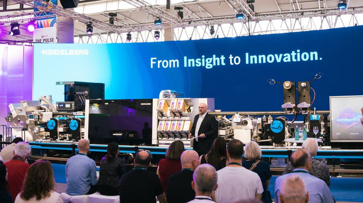 Auf der Labelexpo in Barcelona sind insbesondere die digitalen Innovationen für den wachsenden Etikettendruck wie die neue Gallus Five auf großes Kundeninteresse gestoßen (Quelle: Heidelberg)