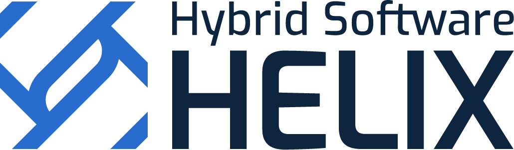 Das neue Logo von Hybrid Software Helix steht für die Weiterentwicklung der früheren Global Graphics Software hin zu einer eigenständigen OEM-Marke innerhalb der Hybrid Software Group (Quelle: Hybrid Software Helix)