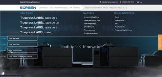 Die neue Website von Screen Europe bietet eine übersichtliche Darstellung aktueller Inkjet-Technologien und Anwendungen – von Etikettendruck über flexible Verpackungen bis hin zu CtP-Lösungen (Quelle: Screen)