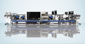 Die neue Gallus Five ist eine leistungsstarke, vollständig integrierte Hybridlösung und erreicht industrielle Produktionsgeschwindigkeiten von bis zu 100 m/min (Quelle: Bespoke)