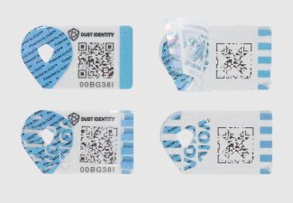 Von links oben nach rechts unten: verschlossen, abgelöst, wiederverschlossen und Rückstand auf der Verpackung (Quelle: Securikett)