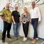 V.l.n.r.: Clifford Roberts, Dr Schalk van Staden, Casey Ogilvie and Banie Stafford