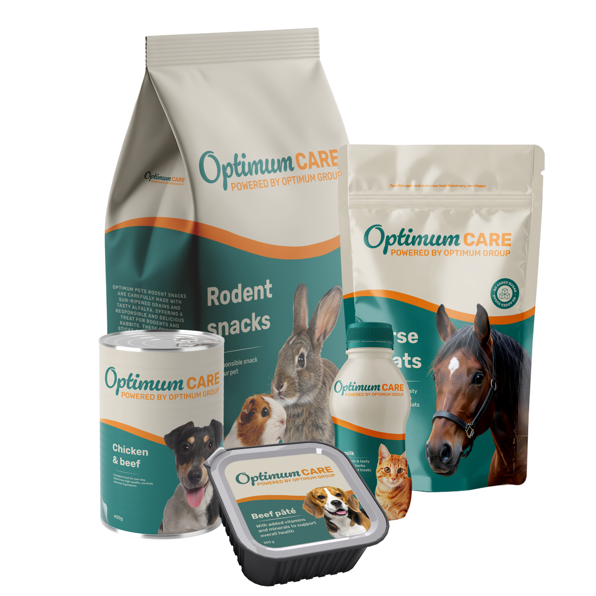 Optimum Care bietet verschiedene Produkte zur Kennzeichnung von Tiernahrung oder Pflegeshampoos (Quelle: Optimum Group)