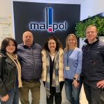 Das Mal-Pol-Team mit ABG's Business Development Managerin, Floriana (Flo) Montella (Mitte) (Quelle: A B Graphic International)